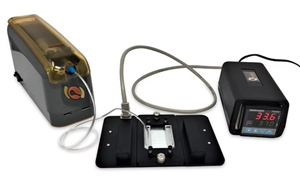 Micro-environmental chamber with controller and chip and pump